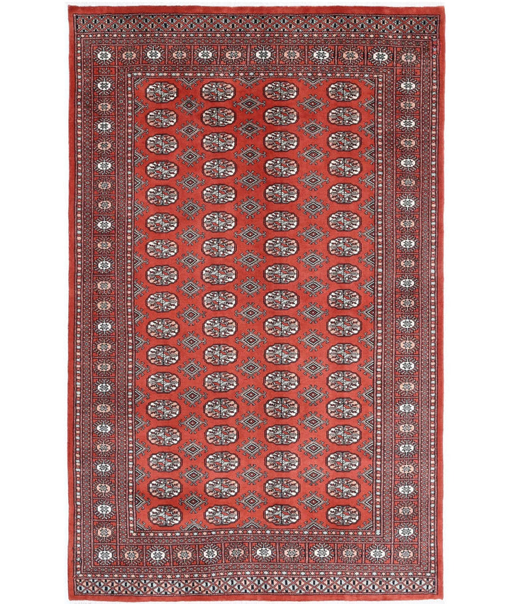 Pakistani Bokhara Rug 5' 1" x 8' 2" Hand-Knotted | No. AT87952