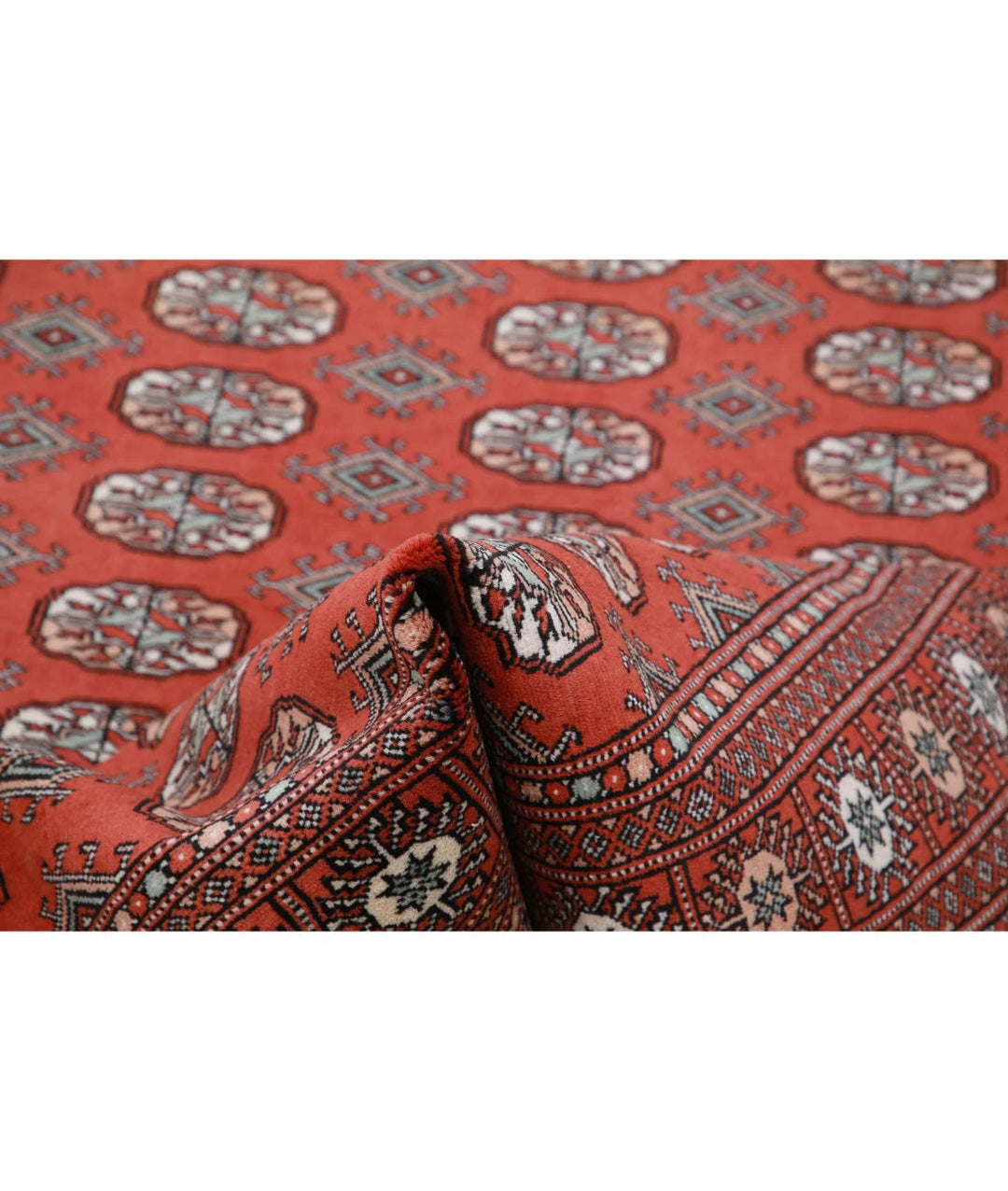 Pakistani Bokhara Rug 5' 1" x 8' 2" Hand-Knotted | No. AT87952