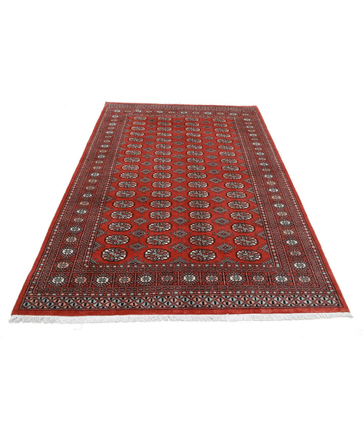 Pakistani Bokhara Rug 5' 1" x 8' 2" Hand-Knotted | No. AT87952
