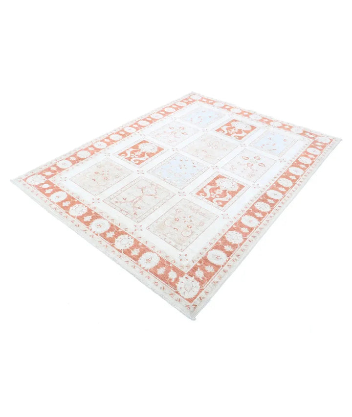 Afghan Bakhtiari Rug 5' 6" x 7' 2" Hand-Knotted | No. AT87987