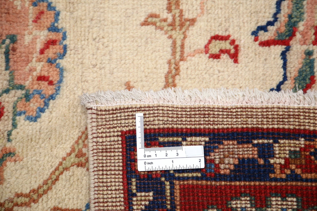 Ivory Afghan Ziegler Rug 6'2" x 9'3" Hand-Knotted | No. AT88058