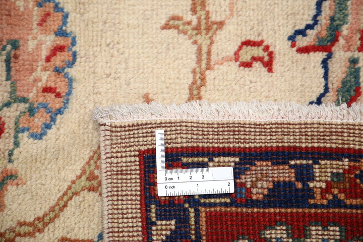 Ivory Afghan Ziegler Rug 6'2" x 9'3" Hand-Knotted | No. AT88058