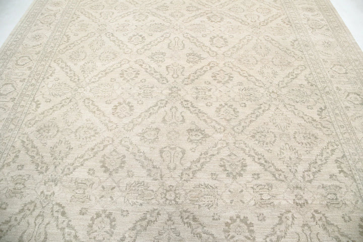 Afghan Tabriz Rug 9' 9" x 12' 10" Hand-Knotted | No. AT88067