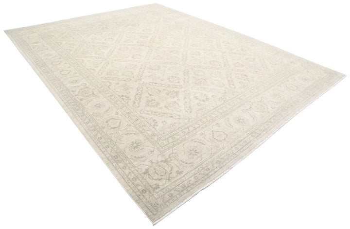 Afghan Tabriz Rug 9' 9" x 12' 10" Hand-Knotted | No. AT88067
