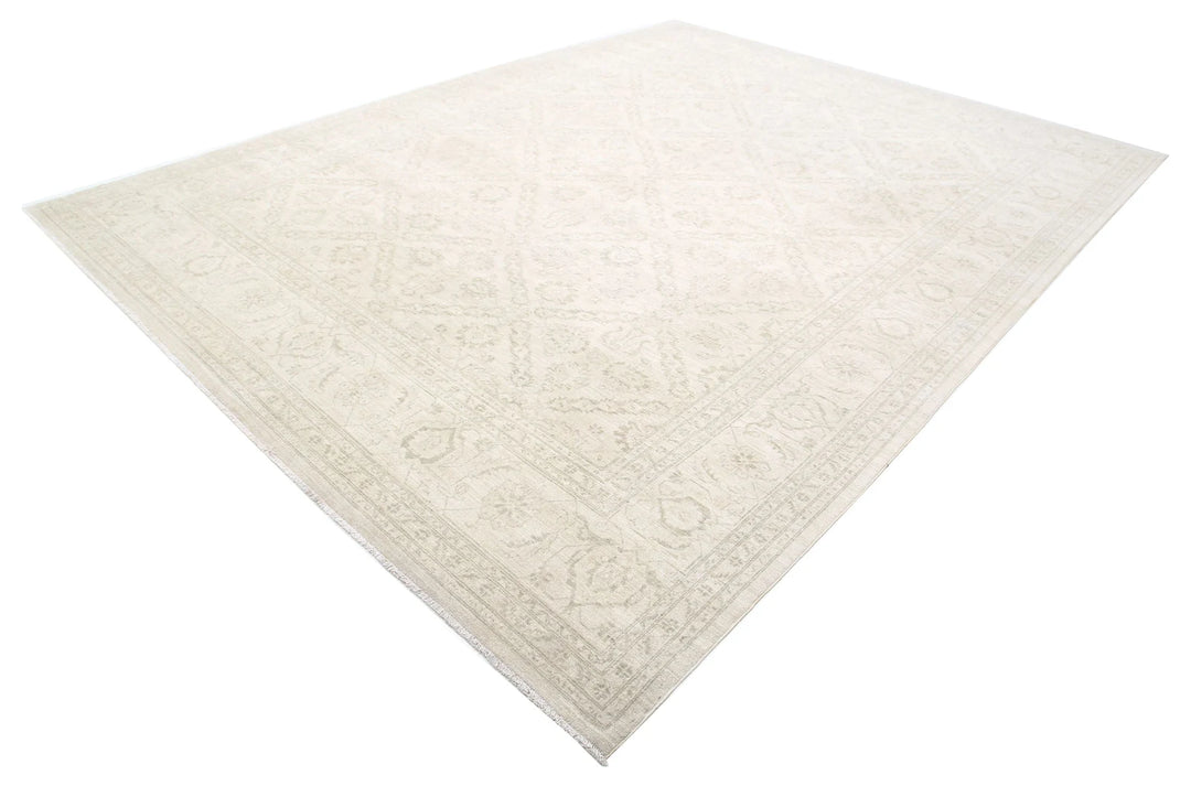 Afghan Tabriz Rug 9' 9" x 12' 10" Hand-Knotted | No. AT88067
