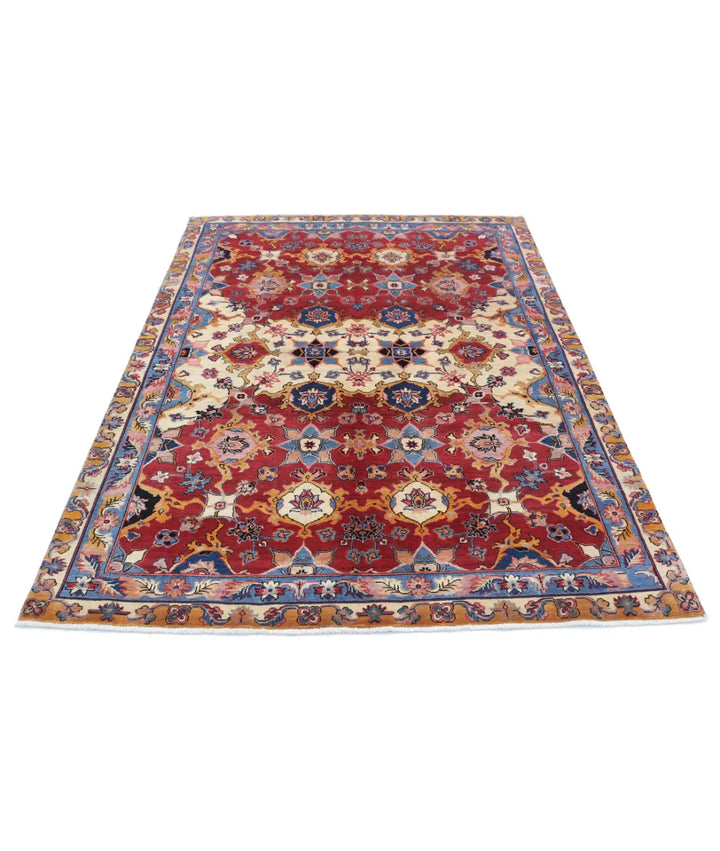 Indian Agra Rug 5' 0" x 7' 0" Hand-Knotted | No. AT88080