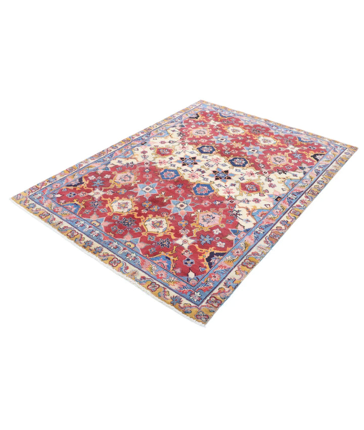Indian Agra Rug 5' 0" x 7' 0" Hand-Knotted | No. AT88080