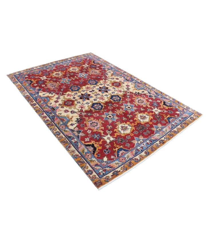 Indian Agra Rug 5' 0" x 7' 0" Hand-Knotted | No. AT88080
