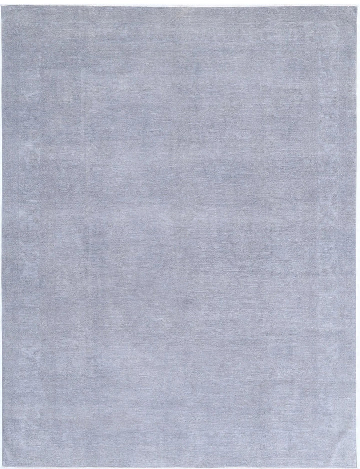 Grey Afghan Overdye Rug 8' 8" x 11' 5" Hand-Knotted | No. AT88099
