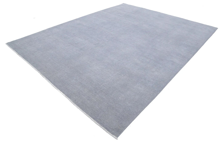 Grey Afghan Overdye Rug 8' 8" x 11' 5" Hand-Knotted | No. AT88099