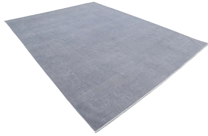 Grey Afghan Overdye Rug 8' 8" x 11' 5" Hand-Knotted | No. AT88099