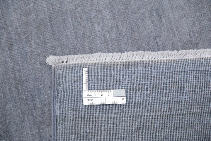 Grey Afghan Overdye Rug 8' 8" x 11' 5" Hand-Knotted | No. AT88099