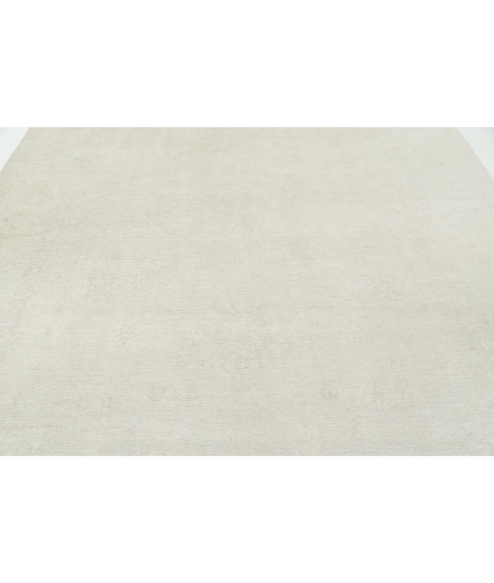 Ivory Afghan Oushak Rug 9' 2" x 11' 9" Hand-Knotted | No. AT88134
