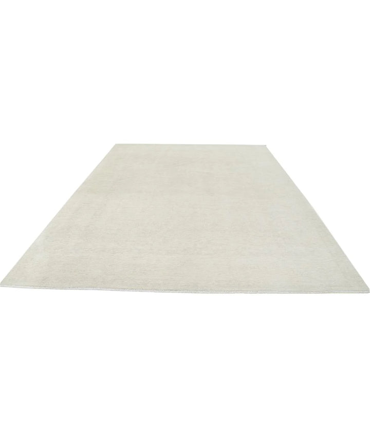 Ivory Afghan Oushak Rug 9' 2" x 11' 9" Hand-Knotted | No. AT88134