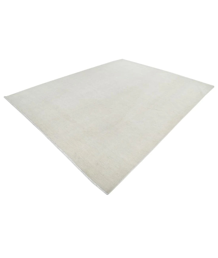 Ivory Afghan Oushak Rug 9' 2" x 11' 9" Hand-Knotted | No. AT88134