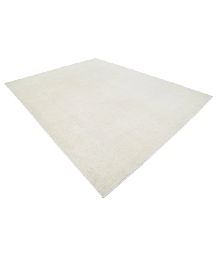 Ivory Afghan Oushak Rug 9' 2" x 11' 9" Hand-Knotted | No. AT88134