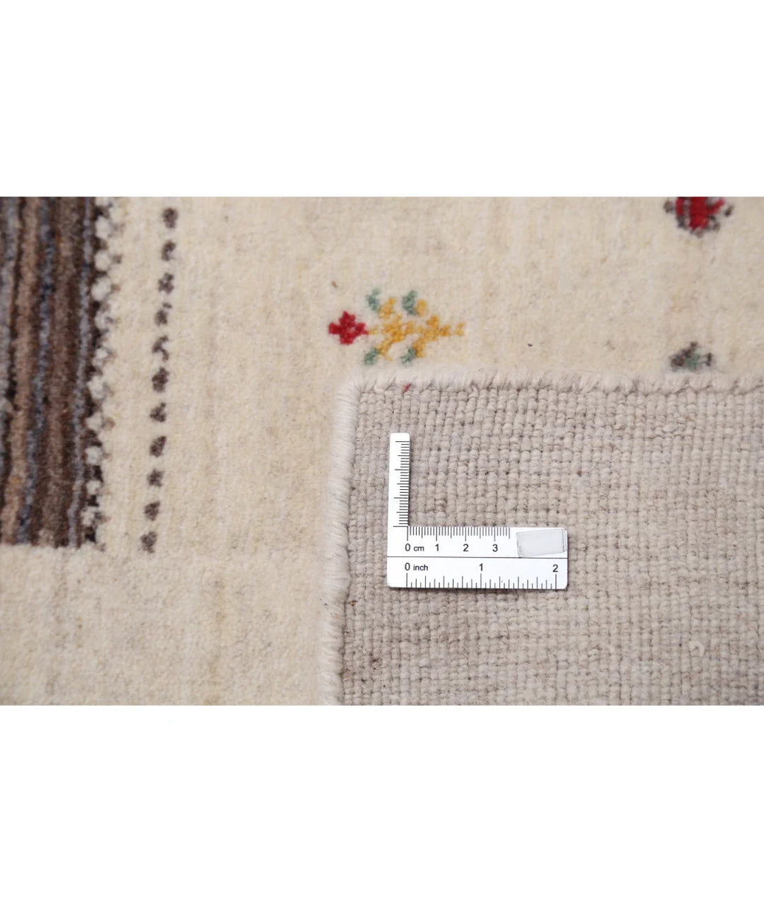 Ivory Indian Oriental Rug 6' 7" x 9' 9" Hand-Knotted | No. AT88160