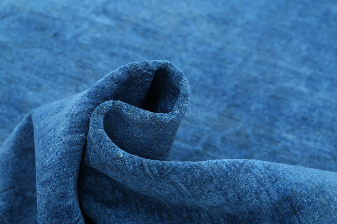 Blue Afghan Overdye Rug 5' 11" x 9' 9" Hand-Knotted | No. AT88186