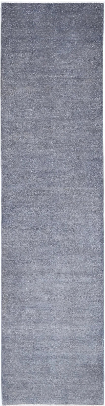 Grey Afghan Overdye Rug 2' 4" x 10' 0" Hand-Knotted | No. AT88235