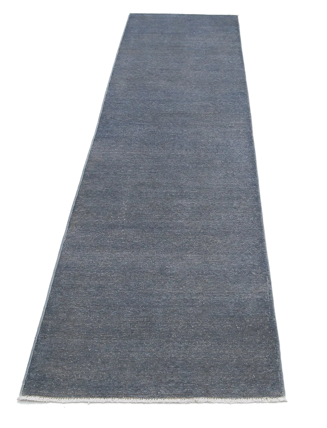 Grey Afghan Overdye Rug 2' 4" x 10' 0" Hand-Knotted | No. AT88235