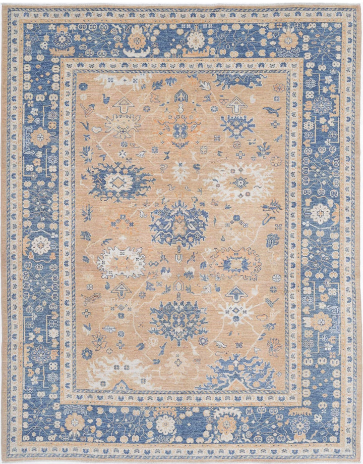 Afghan Oushak Rug 9' 1" x 11' 8" Hand-Knotted | No. AT88236