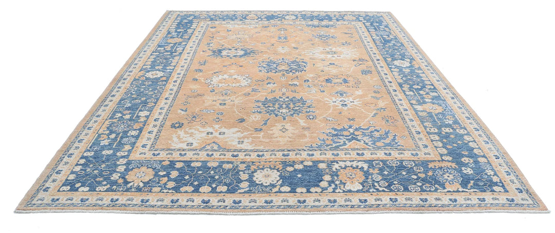 Afghan Oushak Rug 9' 1" x 11' 8" Hand-Knotted | No. AT88236
