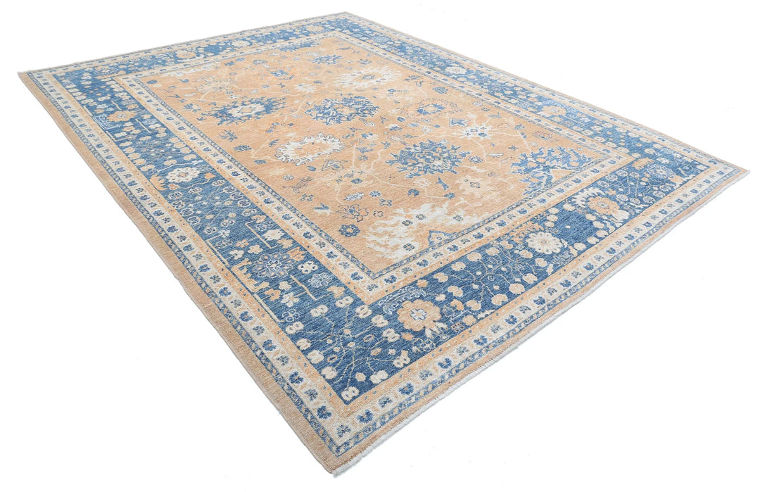 Afghan Oushak Rug 9' 1" x 11' 8" Hand-Knotted | No. AT88236