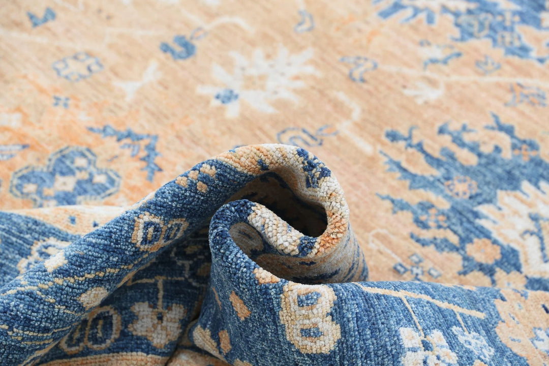 Afghan Oushak Rug 9' 1" x 11' 8" Hand-Knotted | No. AT88236