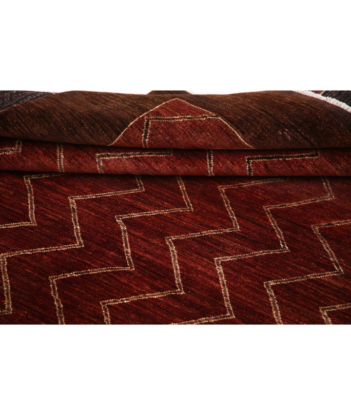 Multicolor Afghan Oriental Rug 6' 4" x 8' 10" Hand-Knotted view