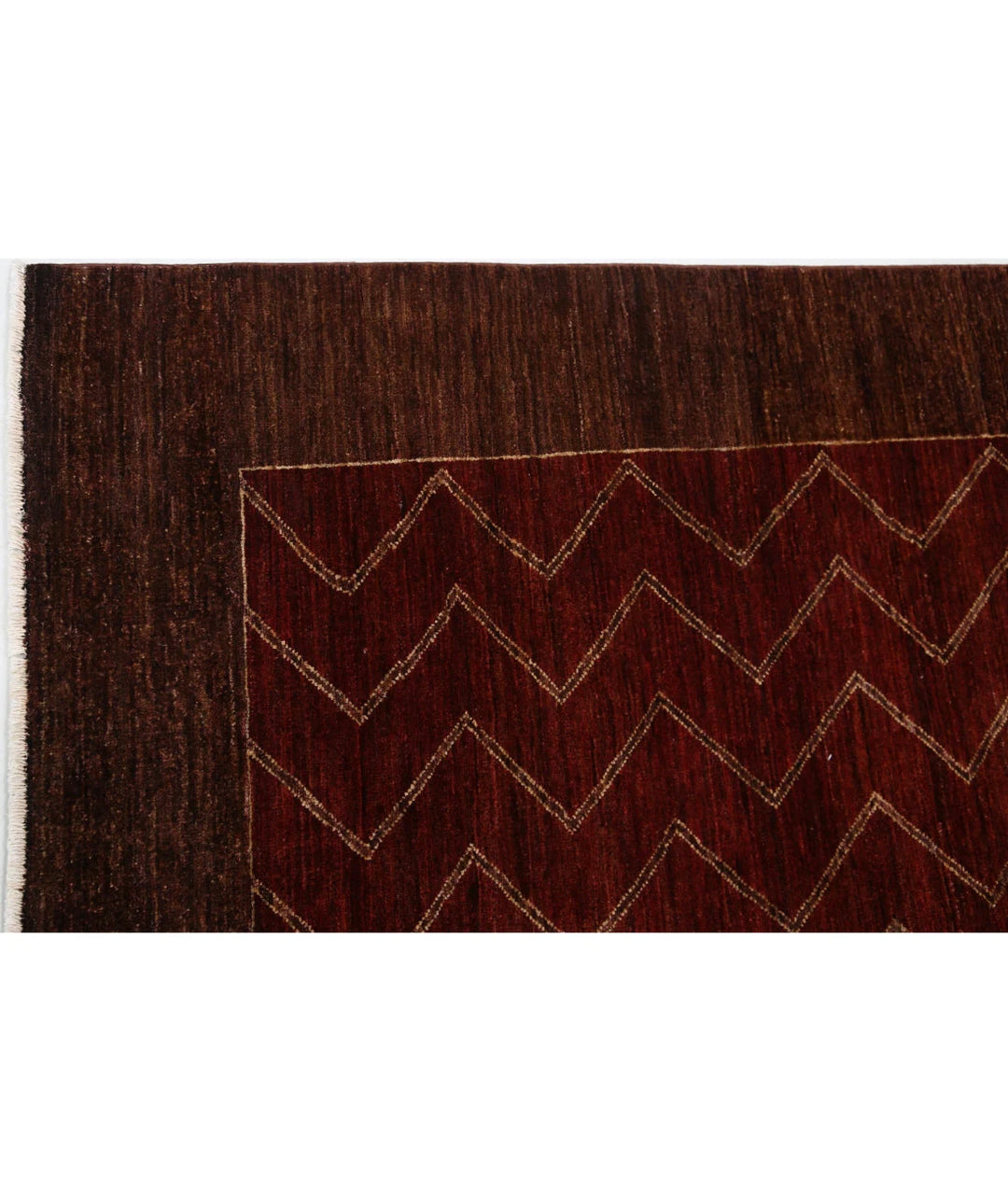 Multicolor Afghan Oriental Rug 6' 4" x 8' 10" Hand-Knotted pattern