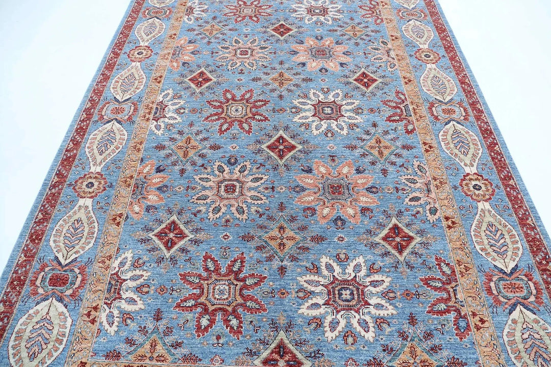 Afghan Ziegler Suzani Rug 6' 7" x 9' 8" Hand-Knotted | No. AT88333