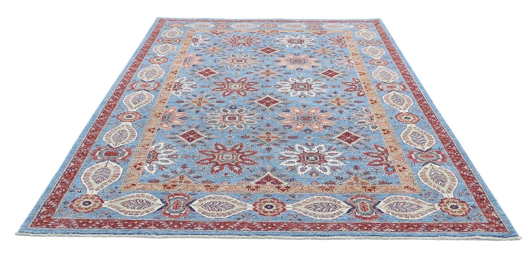 Afghan Ziegler Suzani Rug 6' 7" x 9' 8" Hand-Knotted | No. AT88333