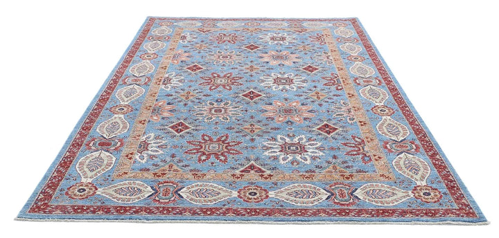 Afghan Ziegler Suzani Rug 6' 7" x 9' 8" Hand-Knotted | No. AT88333