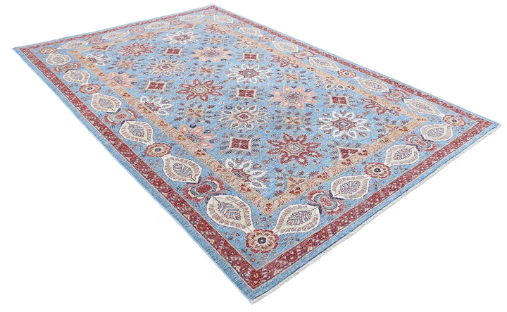 Afghan Ziegler Suzani Rug 6' 7" x 9' 8" Hand-Knotted | No. AT88333