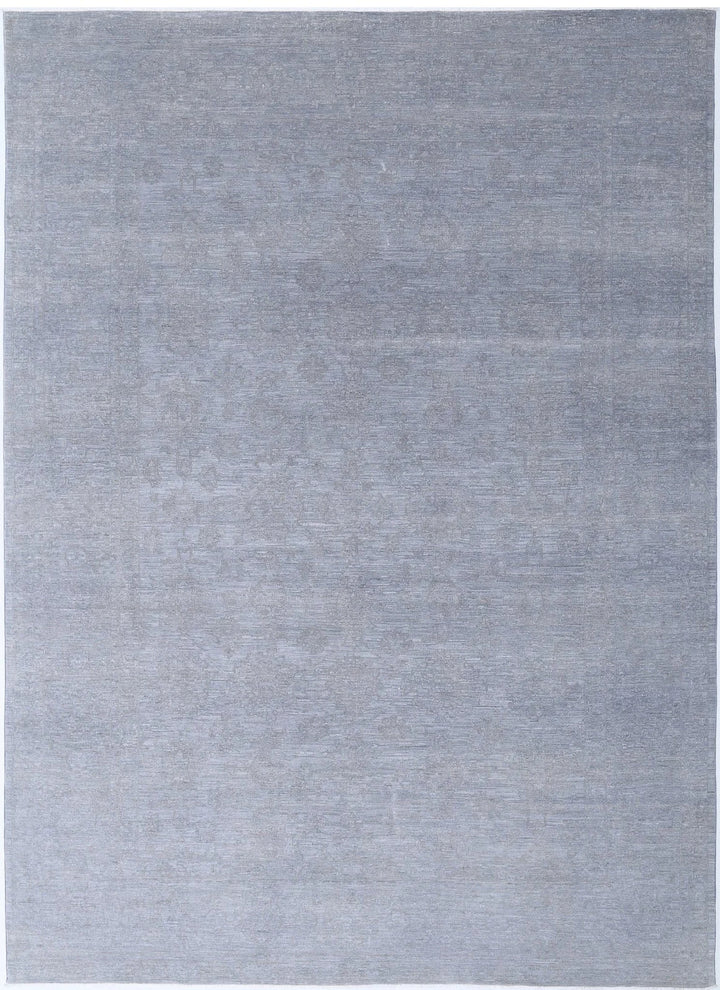 Grey Afghan Overdye Rug 8' 9" x 12' 0" Hand-Knotted | No. AT88368