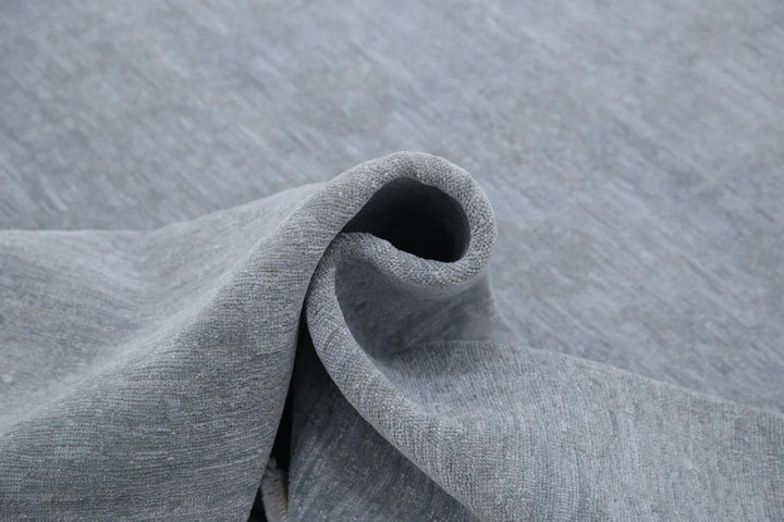 Grey Afghan Overdye Rug 8' 9" x 12' 0" Hand-Knotted | No. AT88368