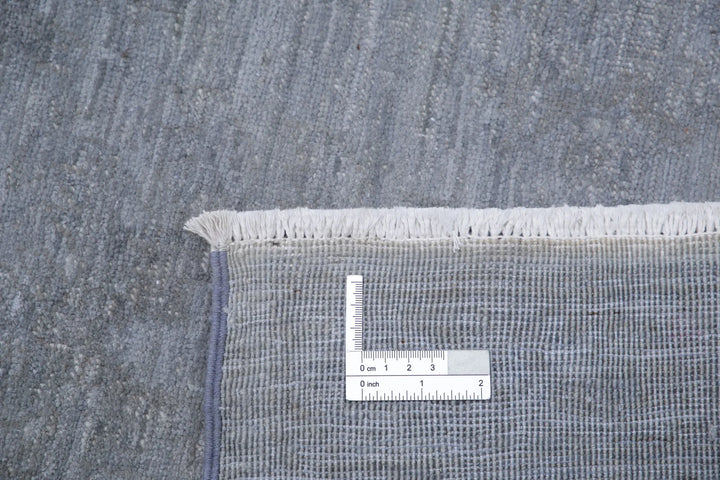 Grey Afghan Overdye Rug 8' 9" x 12' 0" Hand-Knotted | No. AT88368