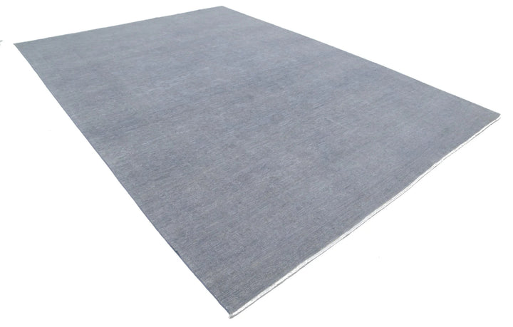Grey Afghan Overdye Rug 8' 9" x 12' 0" Hand-Knotted | No. AT88368