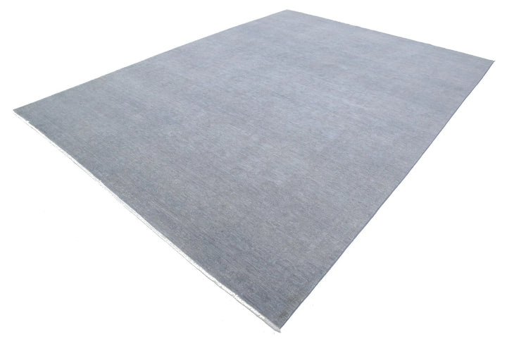 Grey Afghan Overdye Rug 8' 9" x 12' 0" Hand-Knotted | No. AT88368