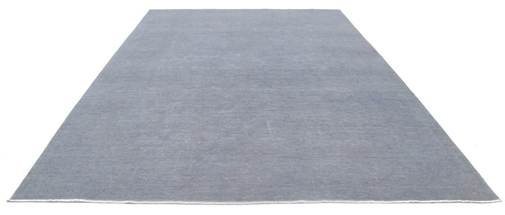 Grey Afghan Overdye Rug 8' 9" x 12' 0" Hand-Knotted | No. AT88368