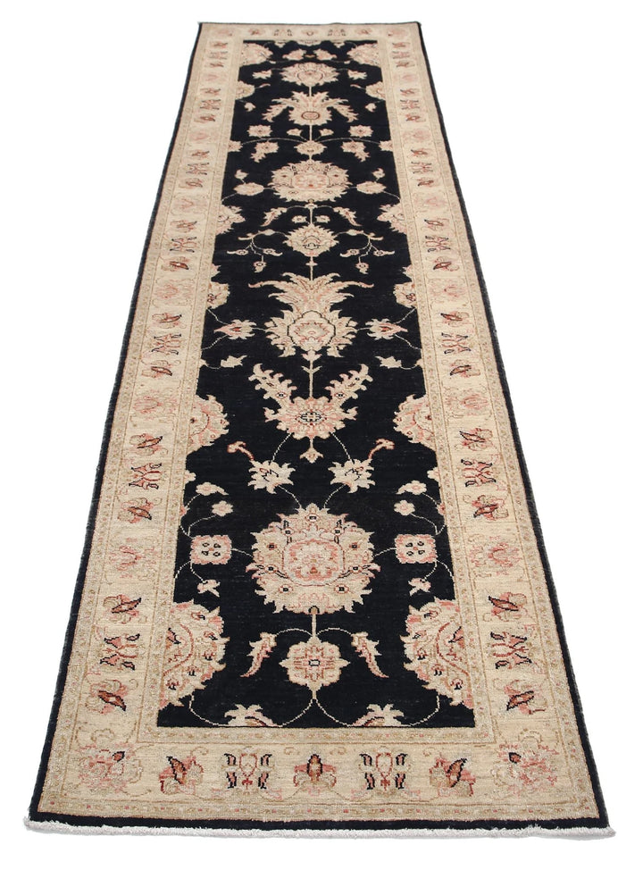 Afghan Ziegler Rug 2' 7" x 9' 7" Hand-Knotted | No. AT88370