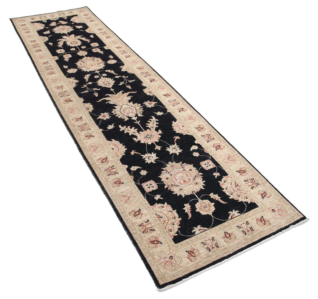 Afghan Ziegler Rug 2' 7" x 9' 7" Hand-Knotted | No. AT88370