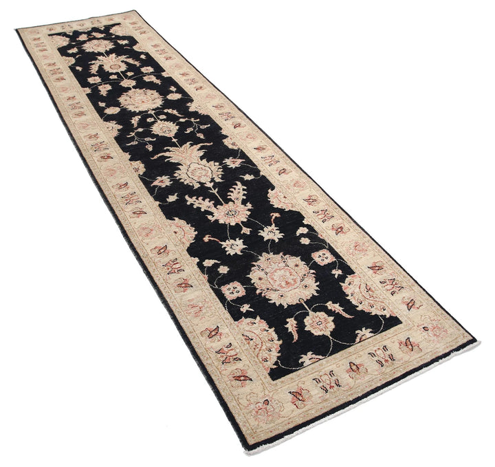 Afghan Ziegler Rug 2' 7" x 9' 7" Hand-Knotted | No. AT88370