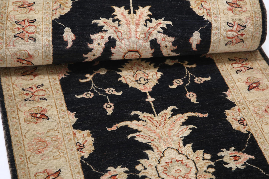 Afghan Ziegler Rug 2' 7" x 9' 7" Hand-Knotted | No. AT88370
