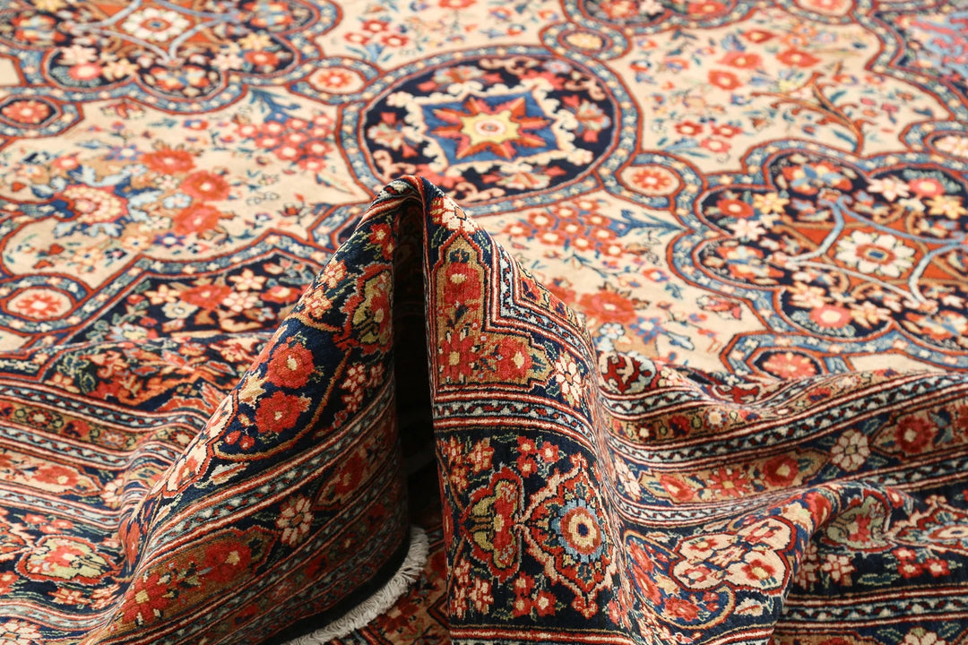 Persian Tabriz Fine Rug 10' 10" x 20' 7" Hand-Knotted | No. AT88502