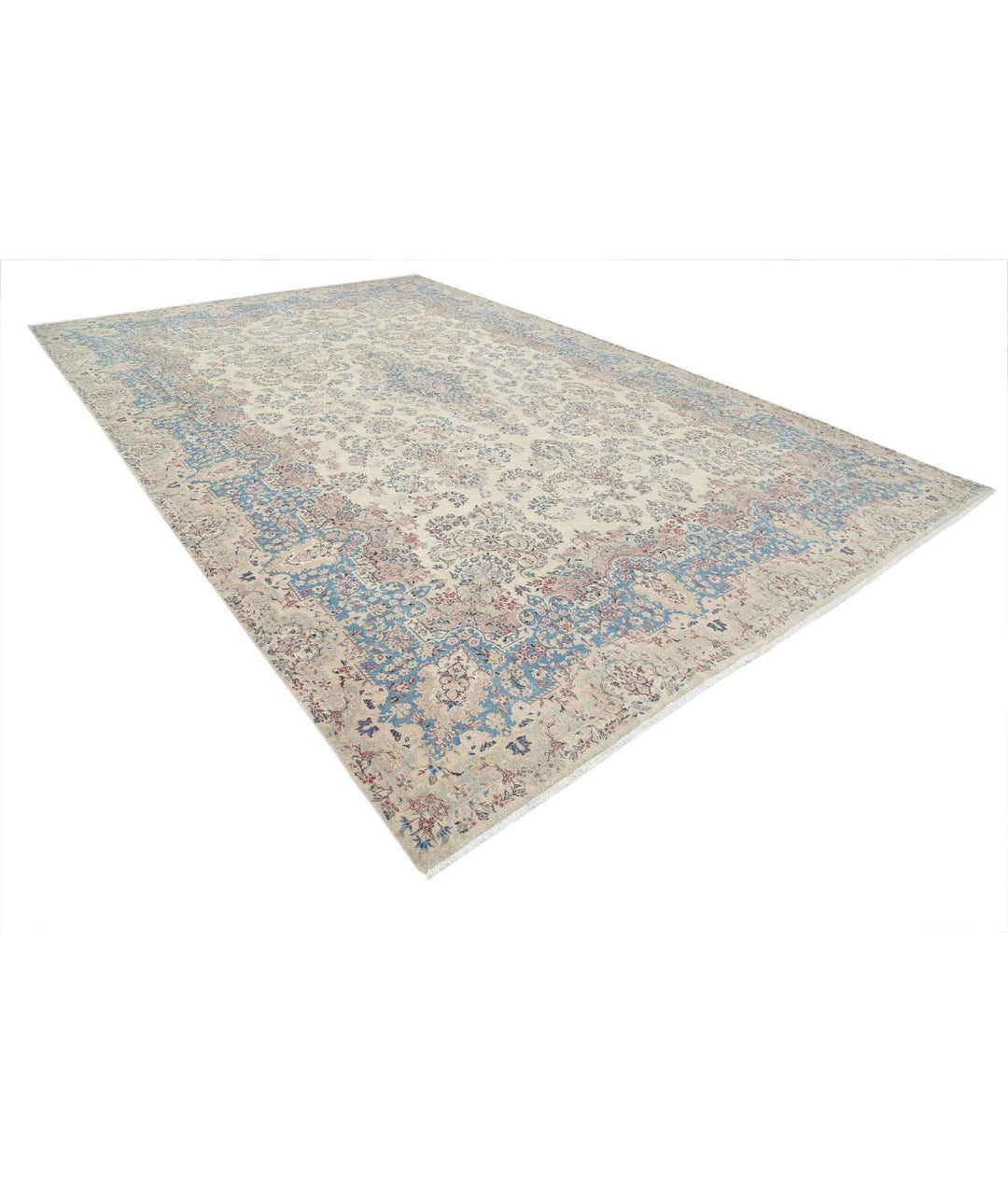Persian Kerman Vintage Rug 10' 8" x 16' 9" Hand-Knotted | No. AT88507