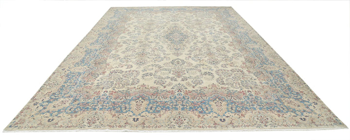 Persian Kerman Vintage Rug 10' 8" x 16' 9" Hand-Knotted | No. AT88507