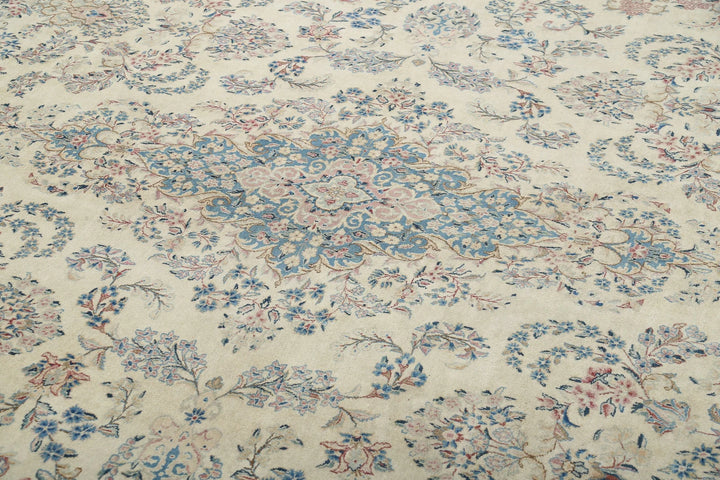 Persian Kerman Vintage Rug 10' 8" x 16' 9" Hand-Knotted | No. AT88507