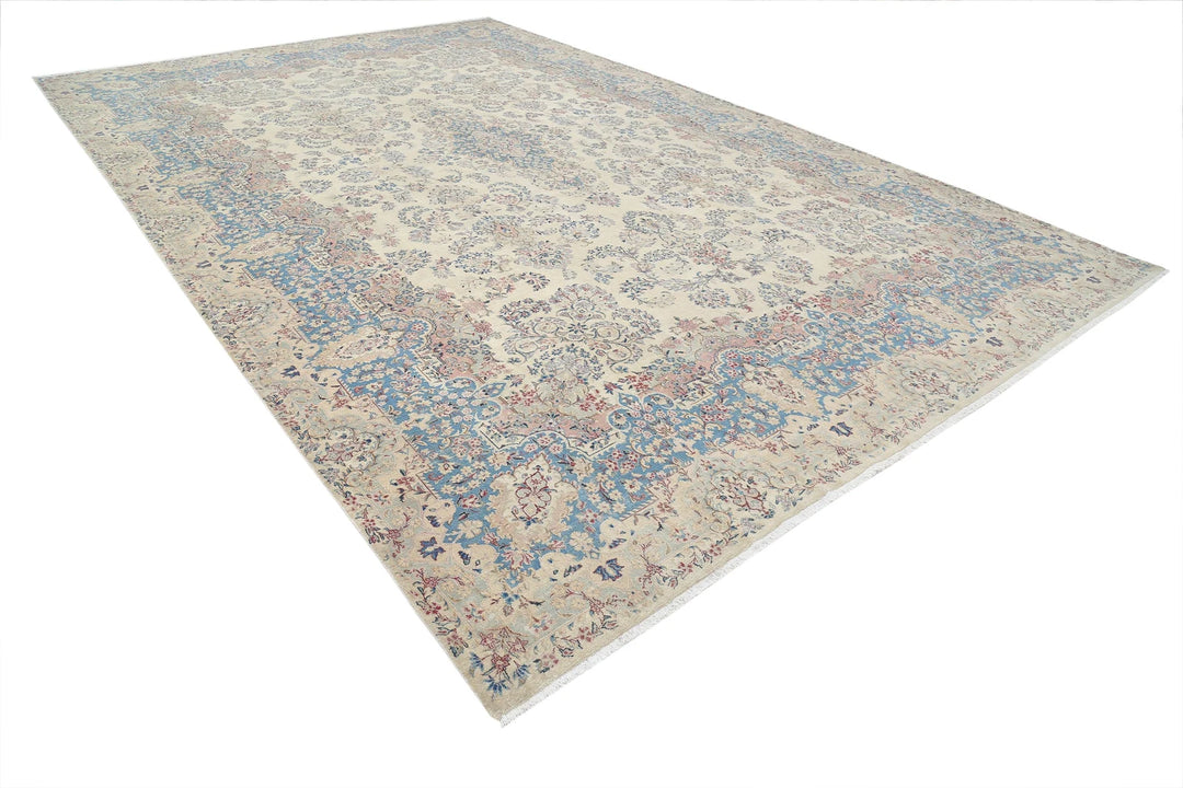 Persian Kerman Vintage Rug 10' 8" x 16' 9" Hand-Knotted | No. AT88507