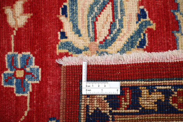 Red Afghan Ziegler Rug 6' 8" x 9' 6" Hand-Knotted | No. AT88517